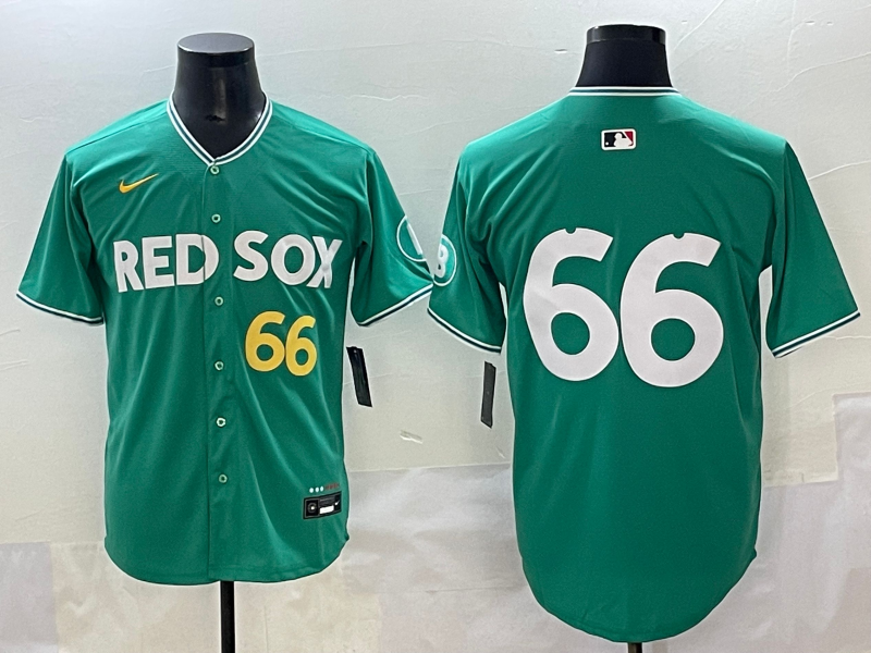 Men's Boston Red Sox Brayan Bello #66 Green 2025 City Connect Limited Jersey